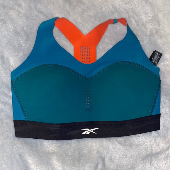 Reebok Teal & Coral Sports Bra - Picture 2 of 4
